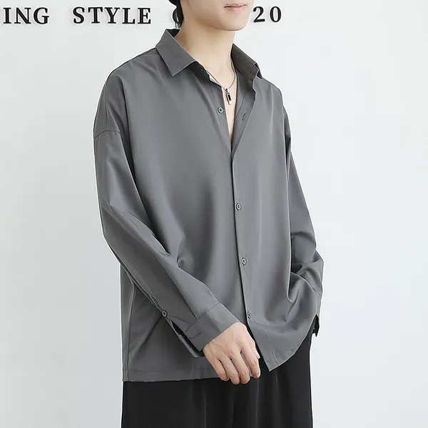 Draped Black Shirt Men's - Image 2